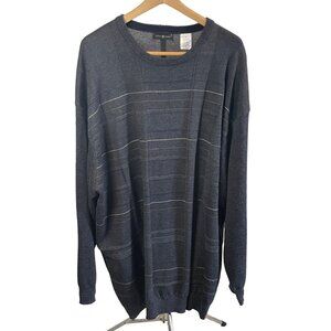Cotton Traders Mens Black Crew Neck Long Sleeve Pullover Sweater Sz 4X